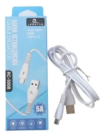 CABLE USB LEGATUS - TIPO C - 5A -  RC5008 / RC-5008 - CARGA RAPIDA