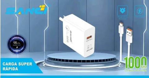 CARGADOR SANCI 88W - USB A TC -  SC-T2940T - 2940T