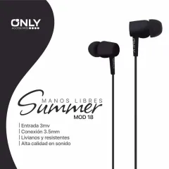 MANOS LIBRES SUMMER MOD18 - NEGRO