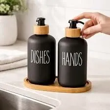 SET DISPENSADOR / DISPENSER JABON LIQUIDO X2 500ML / SET DE BAÑO