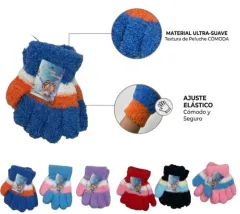 GUANTE DE POLAR PARA NIÑOS DE 3 a 6 AÑOS  - EN COLORES / VENTA X UNIDAD