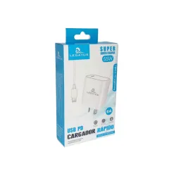 CARGADOR RC9006000E - 55W  6A - SALIDA DE CARGA TIPO C - CABLE TC A  IPH LIGHTNING